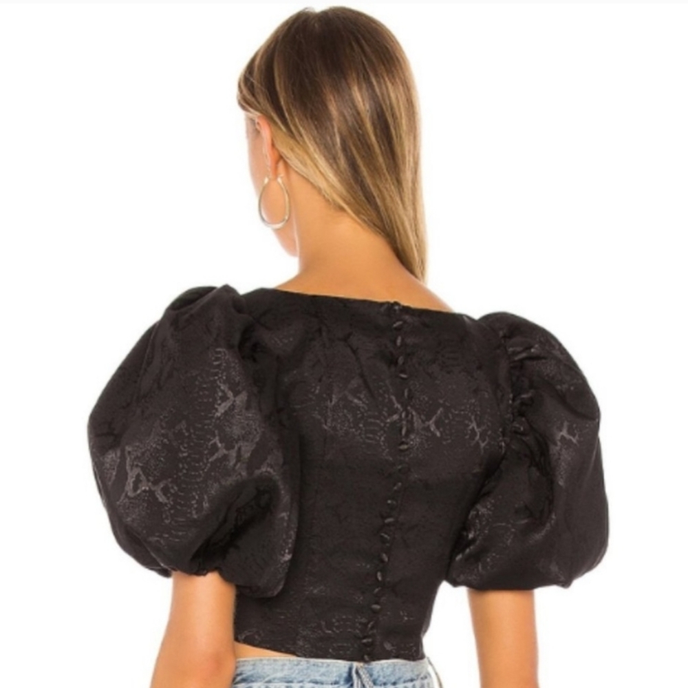 LPA Black Danuta Crop Top Women's Size Small - Picture 2 of 12